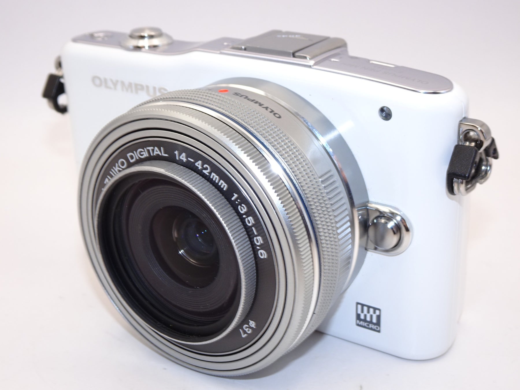 【外観並級】OLYMPUS ミラーレス一眼 PEN mini E-PM1 レンズキット ホワイト E-PM1 LKIT WHT