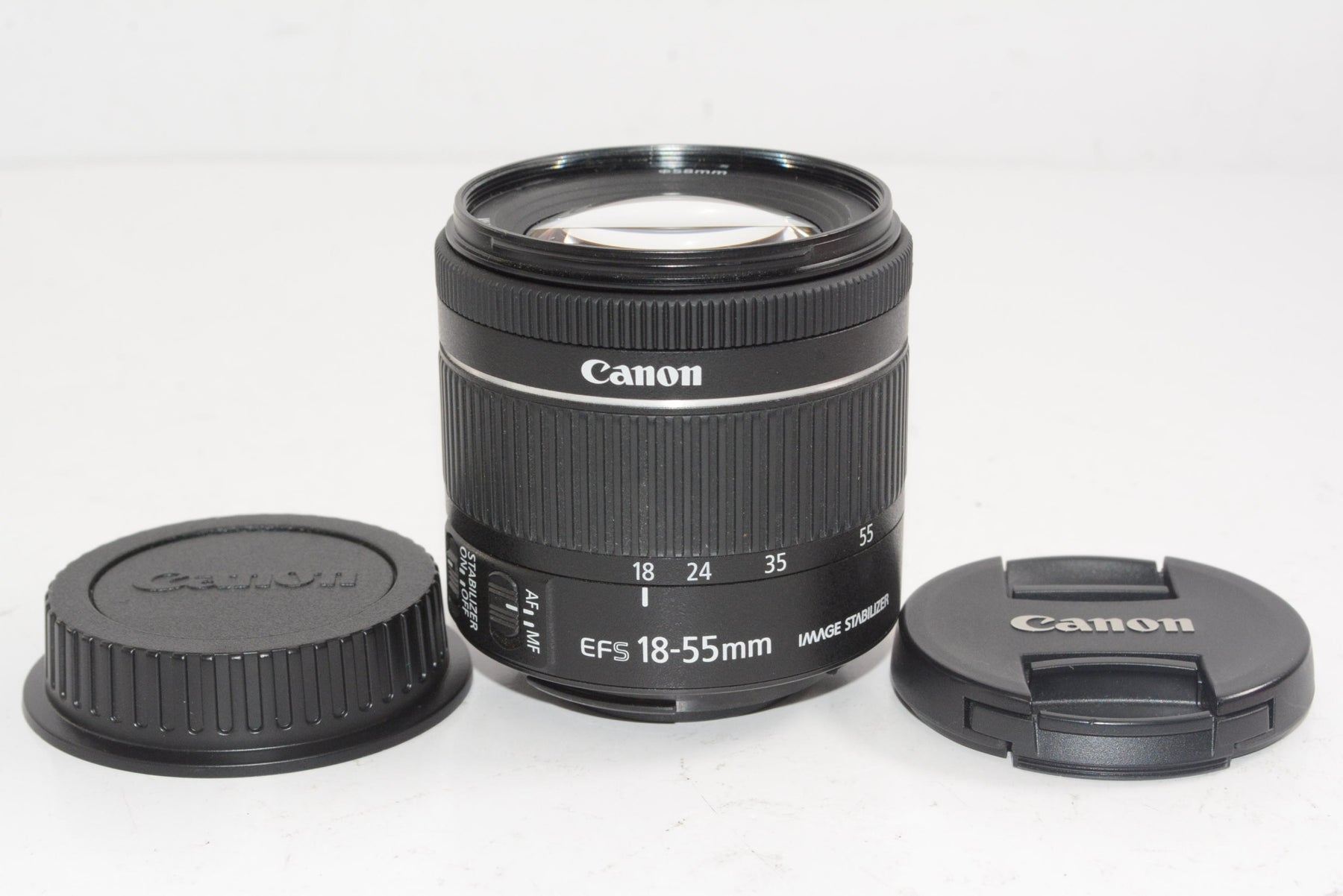 【外観並級】Canon 標準ズームレンズ EF-S18-55mm F4.0-5.6IS STM