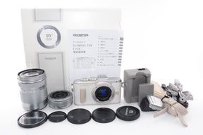 【外観並級】OLYMPUS ミラーレス一眼 E-PL8 ダブルズームキット ホワイト