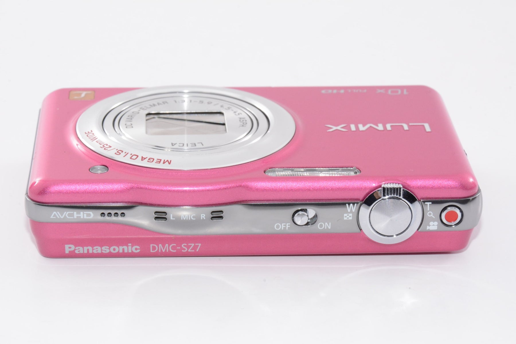 【外観特上級】パナソニック デジタルカメラ ルミックスSZ7 光学10倍 ピンク DMC-SZ7-P