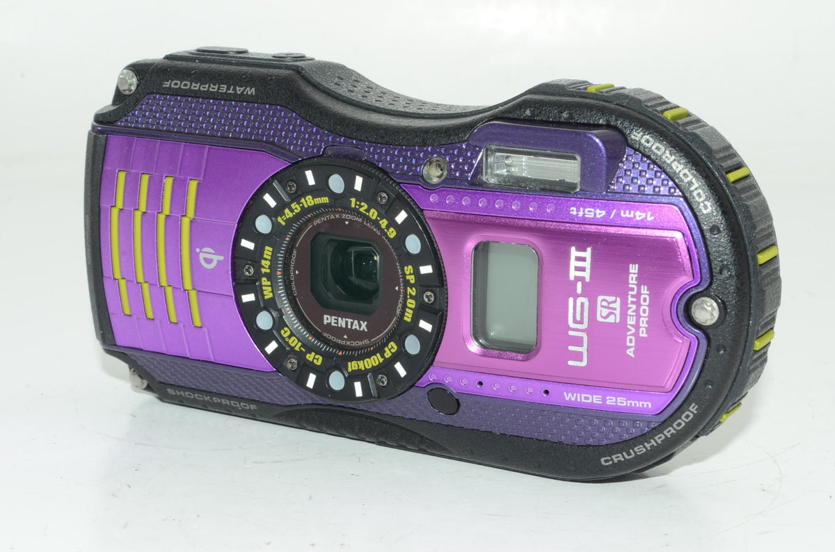 【外観特上級】PENTAX 防水デジタルカメラ PENTAX WG-3GPS パープル