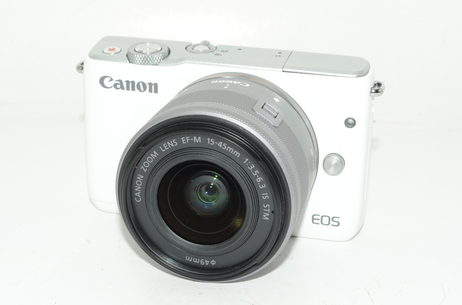 【外観特上級】Canon ミラーレス一眼カメラ EOS M10 レンズキット(ホワイト) EF-M15-45mm F3.5-6.3 IS STM 付属 EOSM10WH-1545ISSTMLK