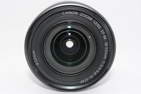 【外観並級】Canon ミラーレス一眼カメラ EOS M レンズキット EF-M18-55mm F3.5-5.6 IS STM付属 ブラック EOSMBK-18-55ISSTMLK