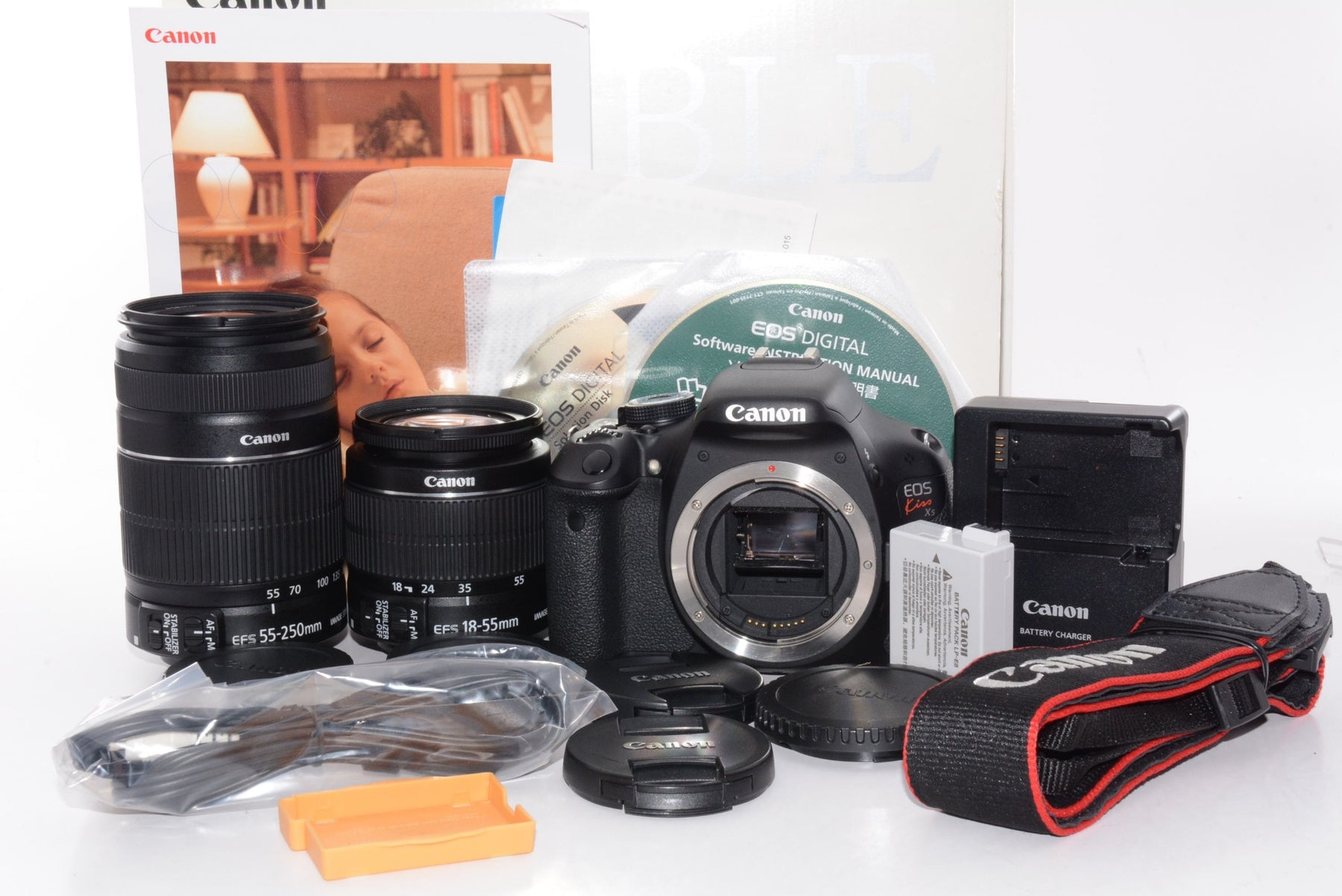 【外観並級】Canon デジタル一眼レフカメラ EOS Kiss X5 ダブルズームキット