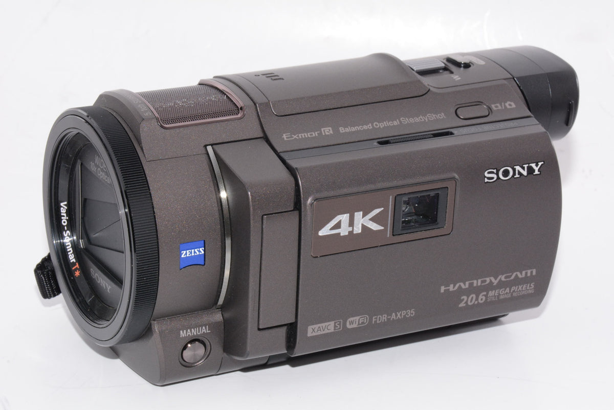 【外観特上級】SONY 4Kビデオカメラ Handycam FDR-AXP35 ブロンズブラウン 光学10倍 FDR-AXP35-TI