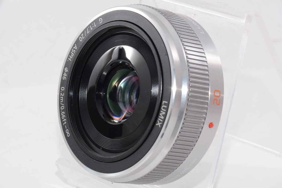 【外観特上級】パナソニック 単焦点レンズ マイクロフォーサーズ用 ルミックス G 20mm/F1.7 II ASPH. シルバー H-H020A-S