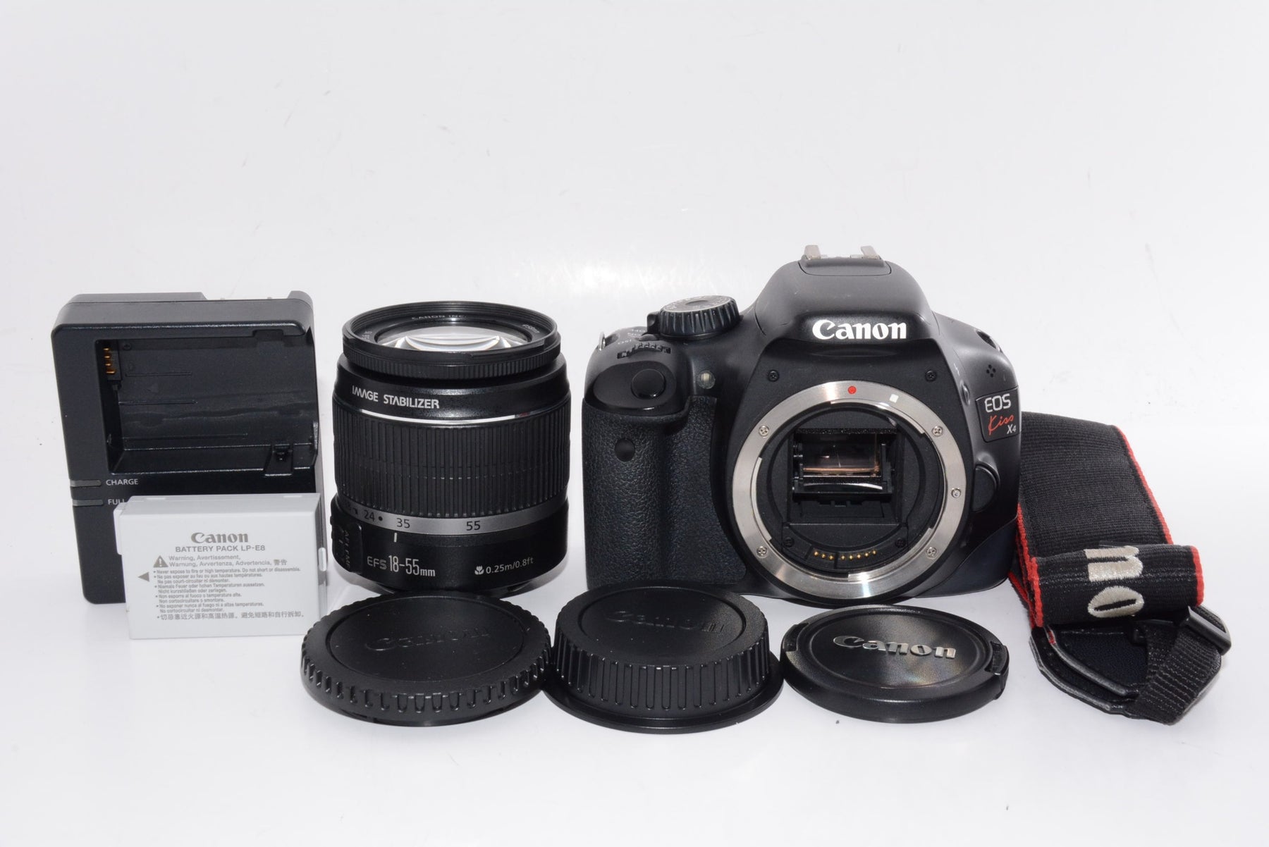 【外観並級】Canon デジタル一眼レフカメラ EOS Kiss X4 EF-S 18-55 IS レンズキット KISSX4-1855ISLK