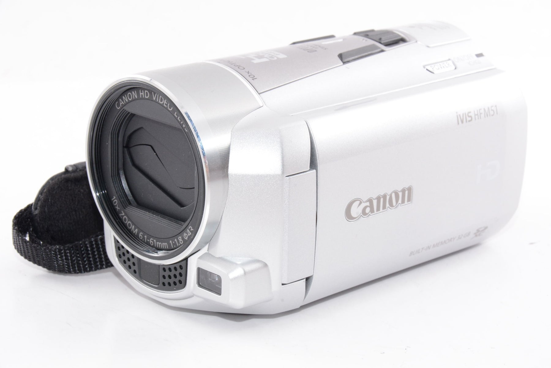 【外観特上級】Canon デジタルビデオカメラ iVIS HF M51 シルバー 光学10倍ズーム フルフラットタッチパネル IVISHFM51SL