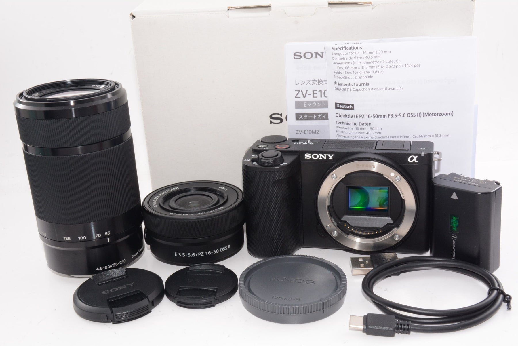 【外観特上級】SONY ミラーレス一眼カメラ ZV-E10 ダブルズームレンズキット