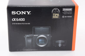 【未使用品】ソニー ミラーレス一眼 α6400 パワーズームレンズキット E PZ 16-50mm F3.5-5.6 OSS ブラック ILCE-6400L B