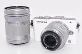 【外観並級】OLYMPUS ミラーレス一眼 PEN Lite E-PL3 ダブルズームキット シルバー E-PL3 DZKIT SLV