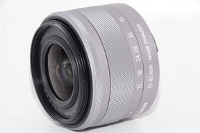 【外観特上級】Canon 標準ズームレンズ EF-M15-45mm F3.5-6.3IS STM(シルバー) ミラーレス一眼対応 EF-M15-45ISSTMSL