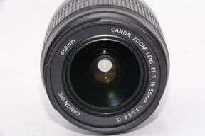 【外観並級】Canon 標準ズームレンズ EF-S18-55mm F3.5-5.6 IS