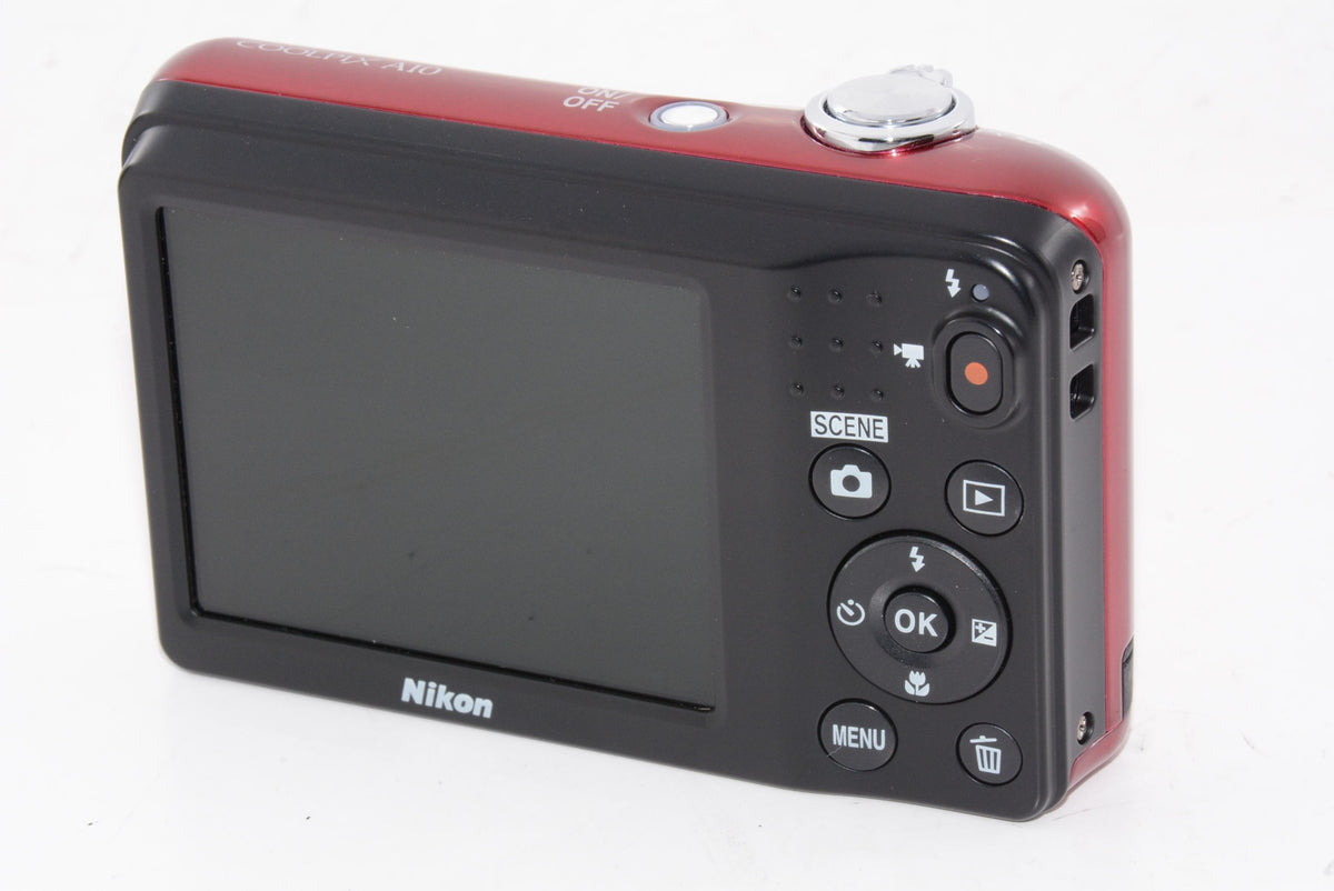 【外観特上級】Nikon デジタルカメラ COOLPIX A10 レッド 光学5倍ズーム 1614万画素 乾電池タイプ A10RD
