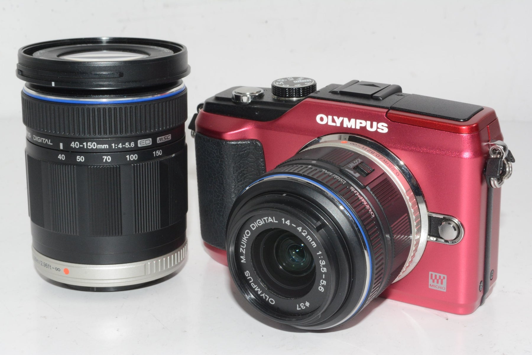 【外観並級】OLYMPUS ミラーレス一眼 E-PL2 ダブルズームキット レッド