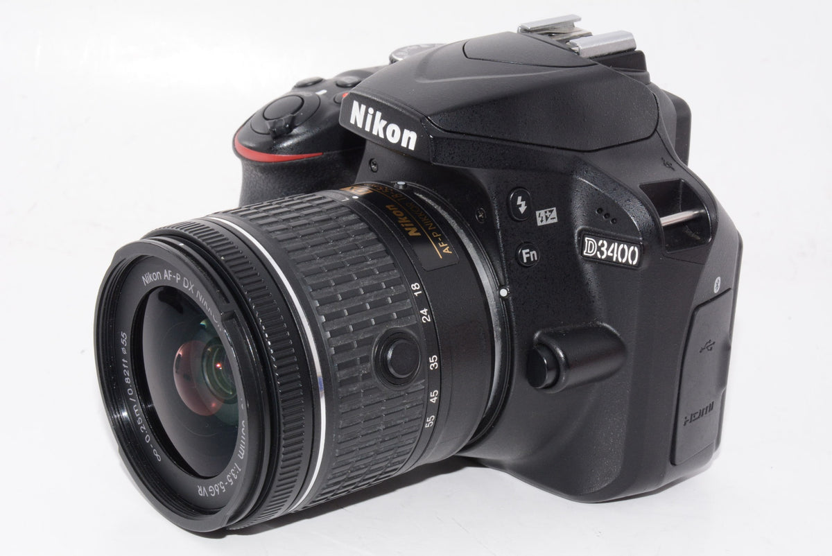 【外観並級】Nikon デジタル一眼レフカメラ D3400 AF-P 18-55 VR レンズキット ブラック D3400LKBK