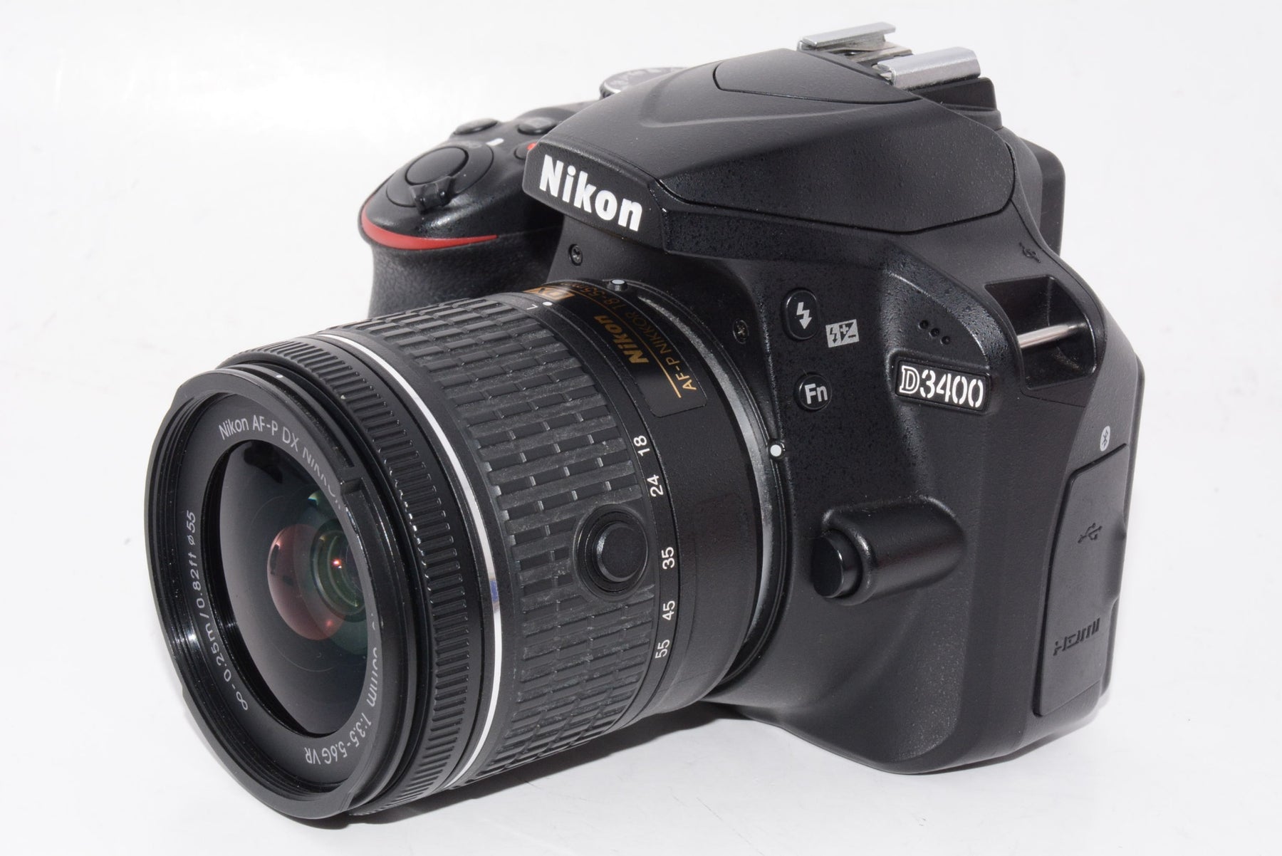 【外観並級】Nikon デジタル一眼レフカメラ D3400 AF-P 18-55 VR レンズキット ブラック D3400LKBK