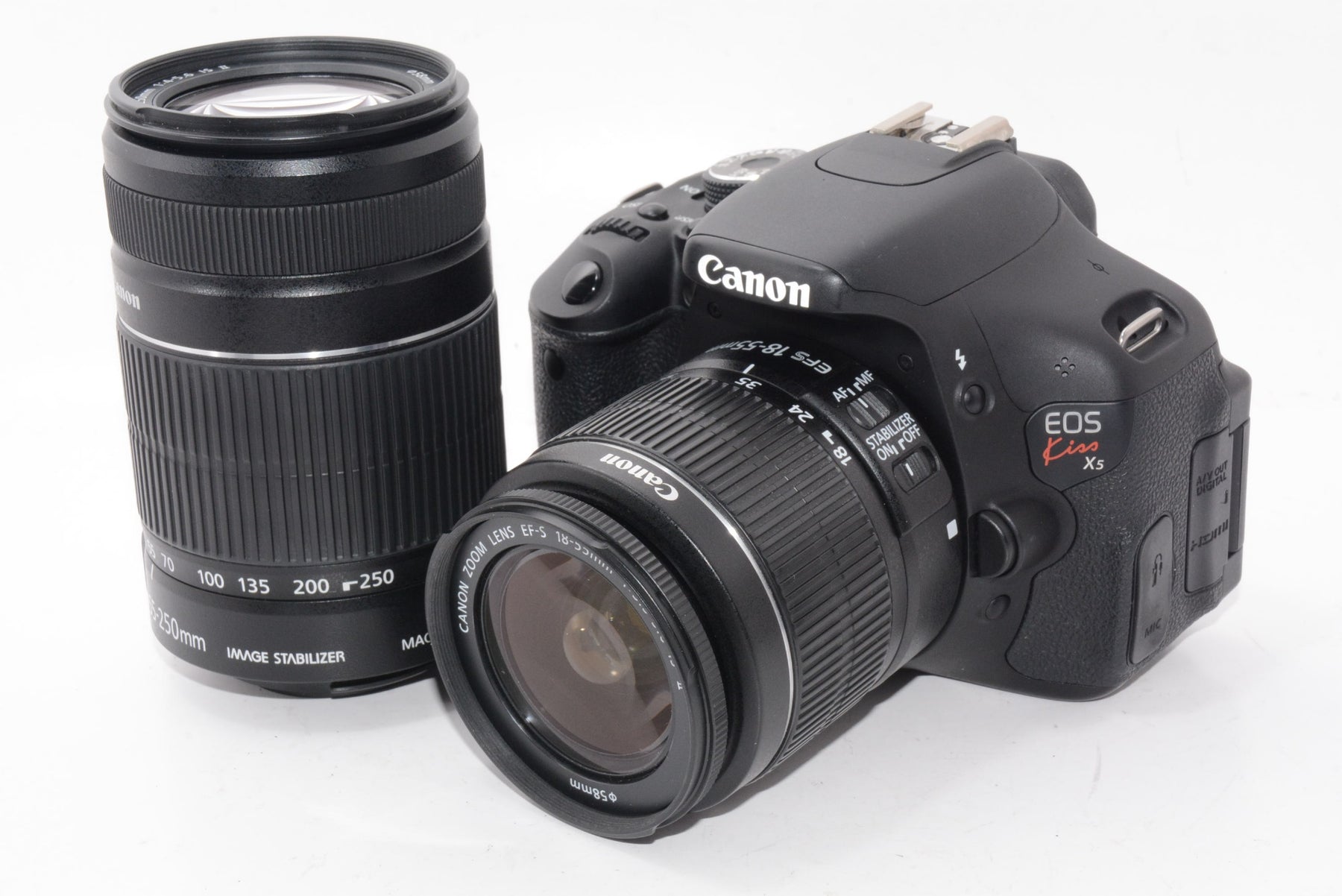 【外観特上級】Canon デジタル一眼レフカメラ EOS Kiss X5 ダブルズームキット