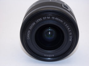 【外観特上級】Canon 標準ズームレンズ EF-M15-45mm F3.5-6.3IS STM(グラファイト) ミラーレス一眼対応 EF-M15-45ISSTM