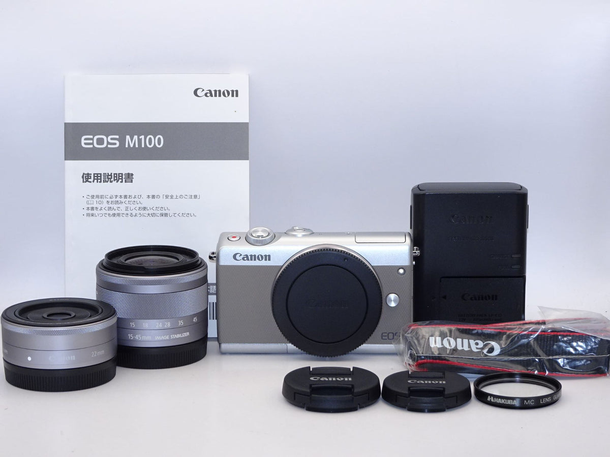 【外観特上級】Canon ミラーレス一眼カメラ EOS M100 ダブルレンズキット