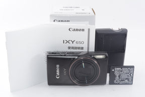 【外観特上級】Canon コンパクトデジタルカメラ IXY 650 ブラック 光学12倍ズーム/Wi-Fi対応 IXY650BK