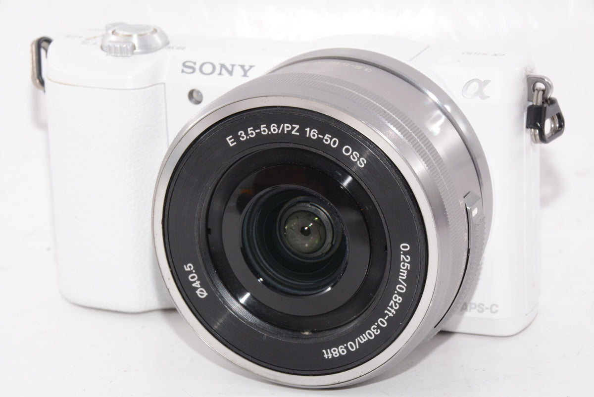 【外観特上級】ソニー SONY ミラーレス一眼 α5100 パワーズームレンズキット E PZ 16-50mm F3.5-5.6 OSS付属 ホワイト ILCE-5100L-W