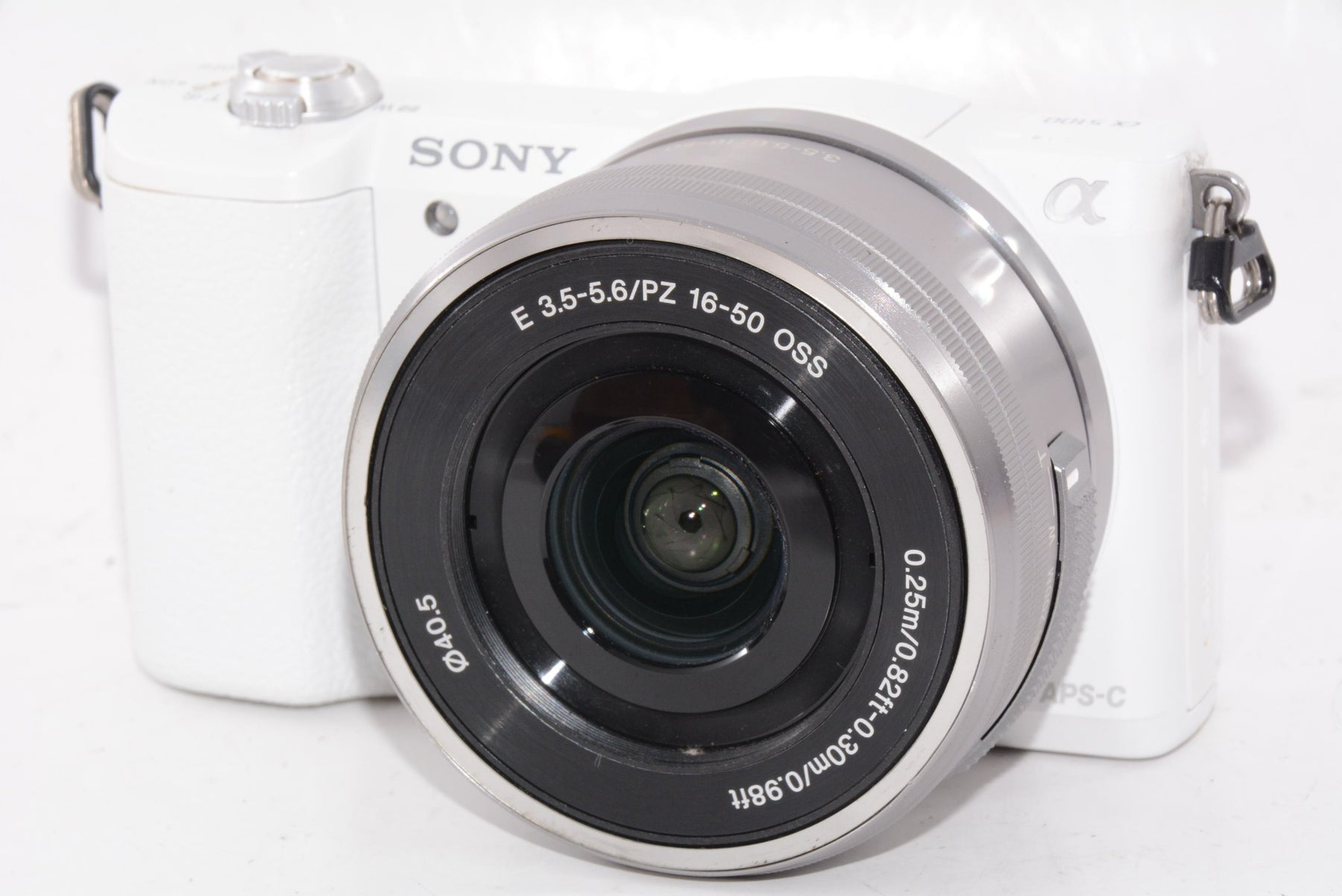 【外観特上級】ソニー SONY ミラーレス一眼 α5100 パワーズームレンズキット E PZ 16-50mm F3.5-5.6 OSS付属 ホワイト ILCE-5100L-W
