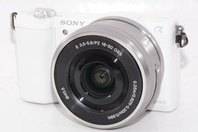 【外観特上級】ソニー SONY ミラーレス一眼 α5100 パワーズームレンズキット E PZ 16-50mm F3.5-5.6 OSS付属 ホワイト ILCE-5100L-W
