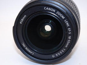 【外観並級】Canon 標準ズームレンズ EF-S18-55mm F3.5-5.6 IS