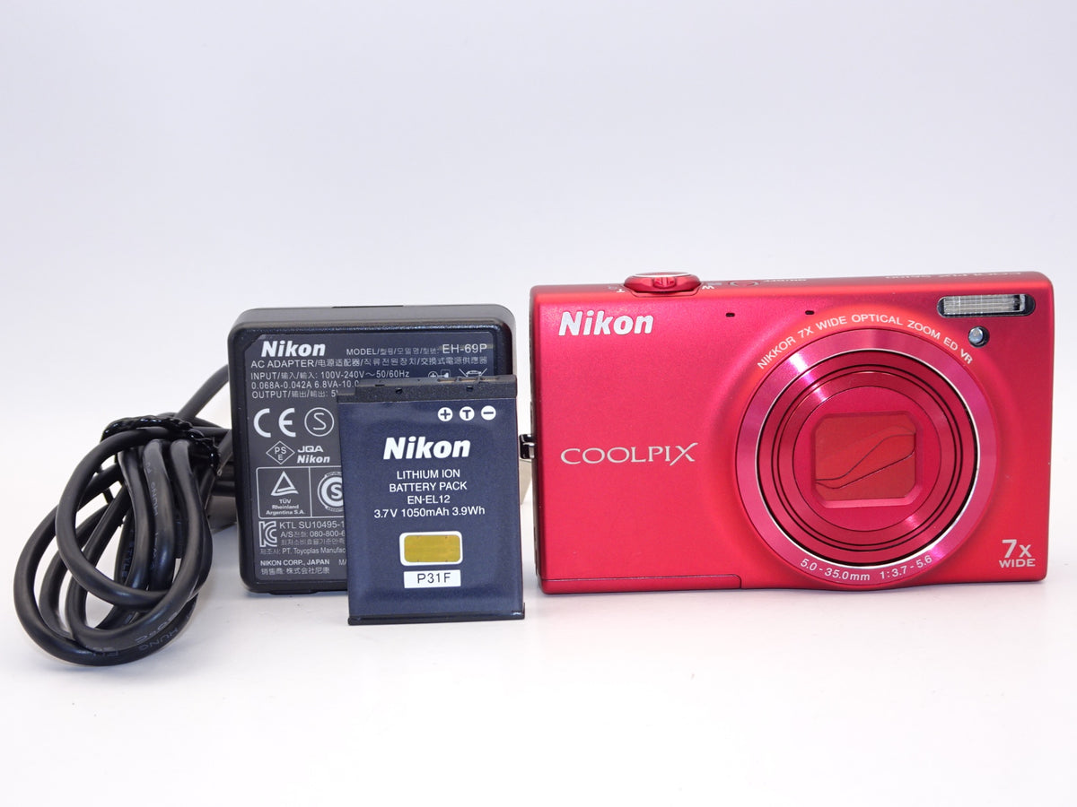 【外観並級】NikonデジタルカメラCOOLPIX S6100 スーパーレッド S6100RD