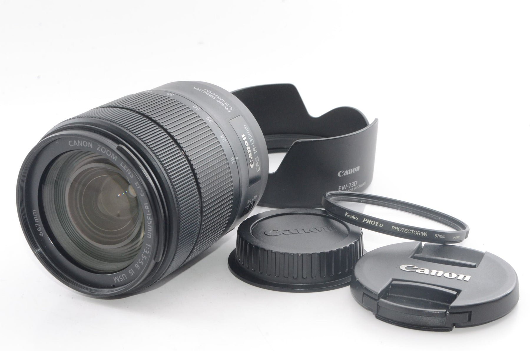 【外観並級】Canon 標準ズームレンズ EF-S18-135㎜ F3.5-5.6 IS USM APS-C対応