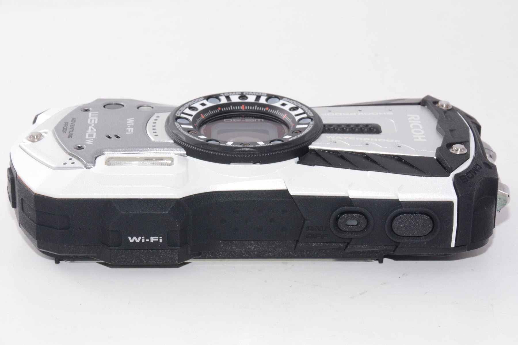 【外観並級】RICOH 防水デジタルカメラ RICOH WG-40W ホワイト 防水14m耐ショック1.6m耐寒-10度 RICOH WG-40W WH 04687