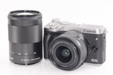【外観並級】Canon EOS M6 ダブルズームキットEF-M15-45mm/EF-M55-200mm