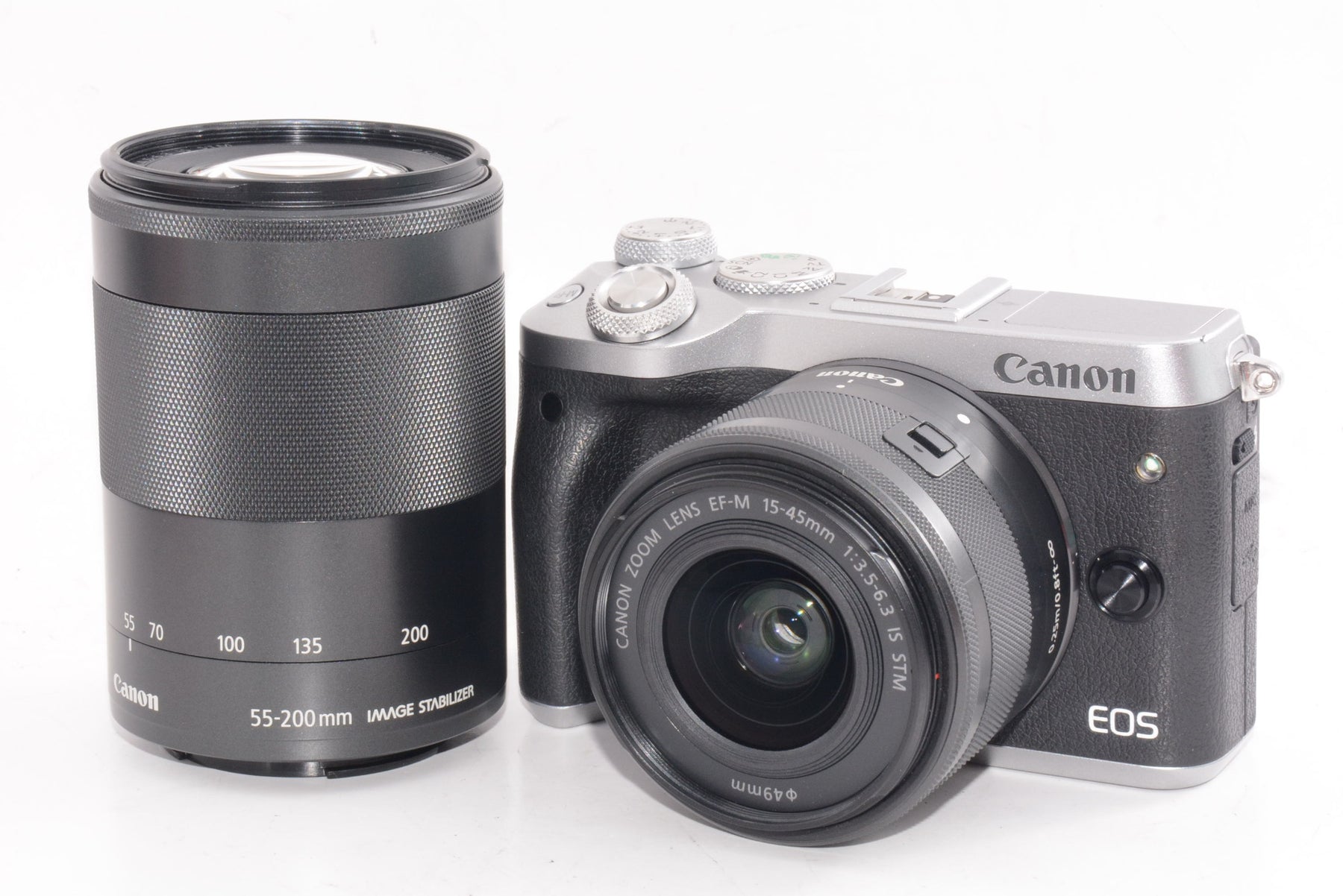 【外観並級】Canon EOS M6 ダブルズームキットEF-M15-45mm/EF-M55-200mm