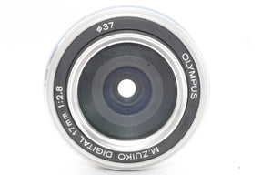 【外観特上級】OLYMPUS パンケーキレンズ M.ZUIKO DIGITAL 17mm F2.8 シルバー