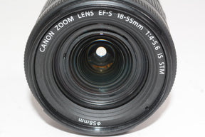 【外観並級】Canon 標準ズームレンズ EF-S18-55mm F4.0-5.6IS STM
