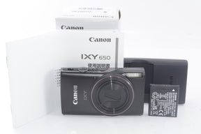 【ほぼ新品】Canon コンパクトデジタルカメラ IXY 650 ブラック 光学12倍ズーム/Wi-Fi対応 IXY650BK