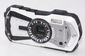 【外観並級】RICOH 防水デジタルカメラ RICOH WG-40W ホワイト 防水14m耐ショック1.6m耐寒-10度 RICOH WG-40W WH 04687