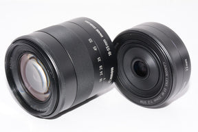 【外観特上級】Canon ミラーレス一眼カメラ EOS M3 ダブルレンズキット(ブラック) EF-M18-55mm F3.5-5.6 IS STM EF-M22mm F2 STM 付属 EOSM3BK-WLK