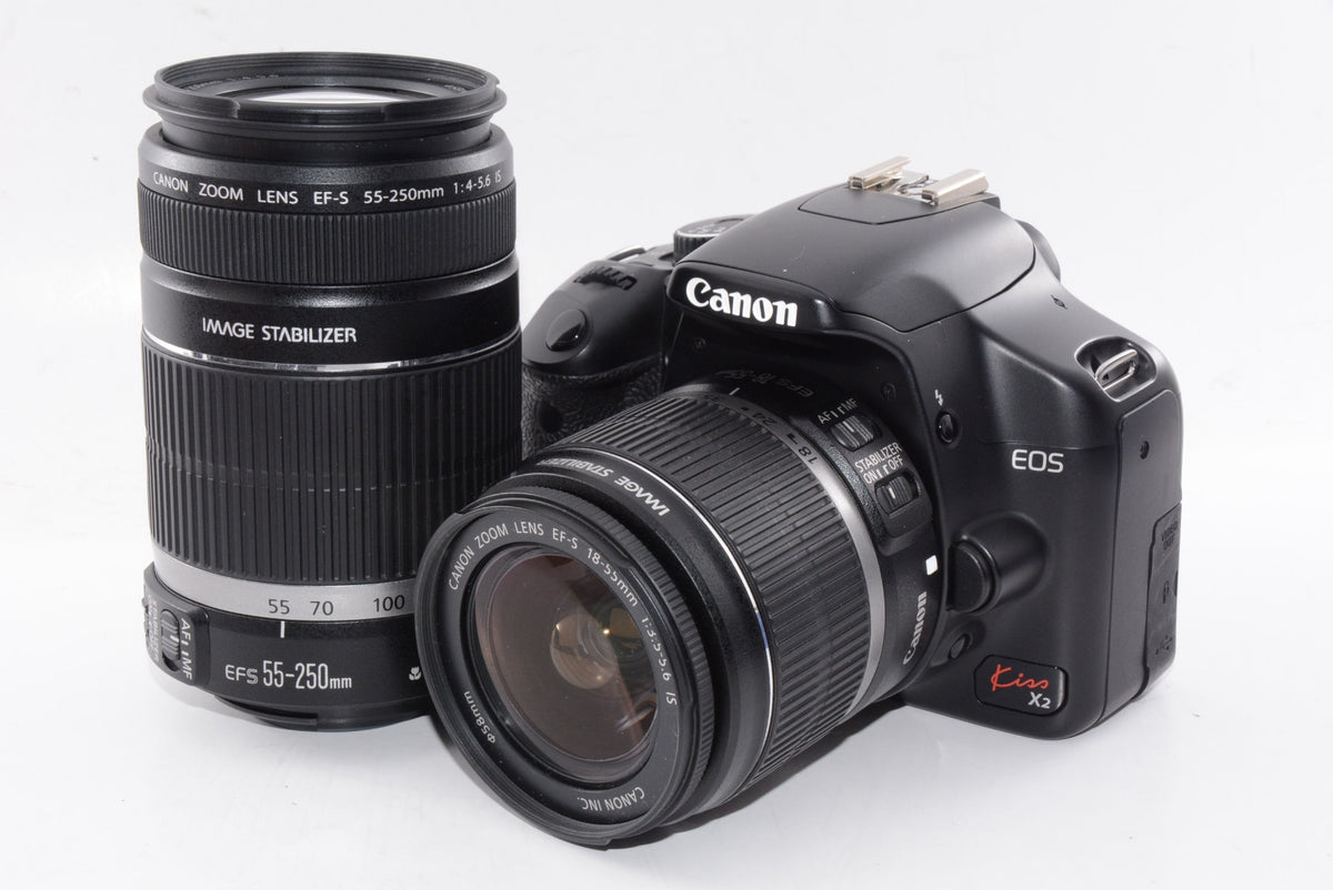【外観並級】Canon デジタル一眼レフカメラ EOS Kiss X2 ダブルズームキット