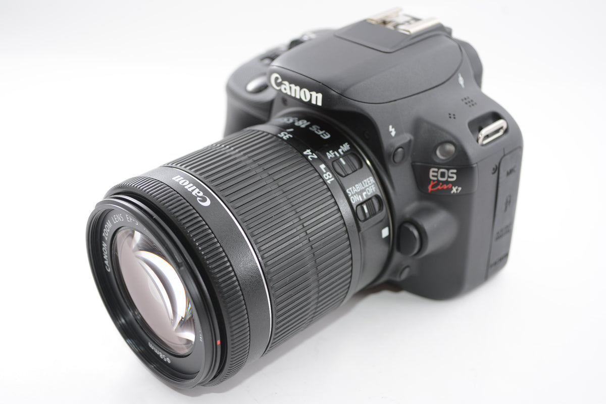 【外観並級】Canon デジタル一眼レフカメラ EOS Kiss X7 レンズキット EF-S18-55mm F3.5-5.6 IS STM付属 KISSX7-1855ISSTMLK
