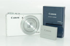 【外観並級】Canon デジタルカメラ PowerShot S110 約1210万画素 F2.0 光学5倍ズーム ホワイト PSS110(WH)