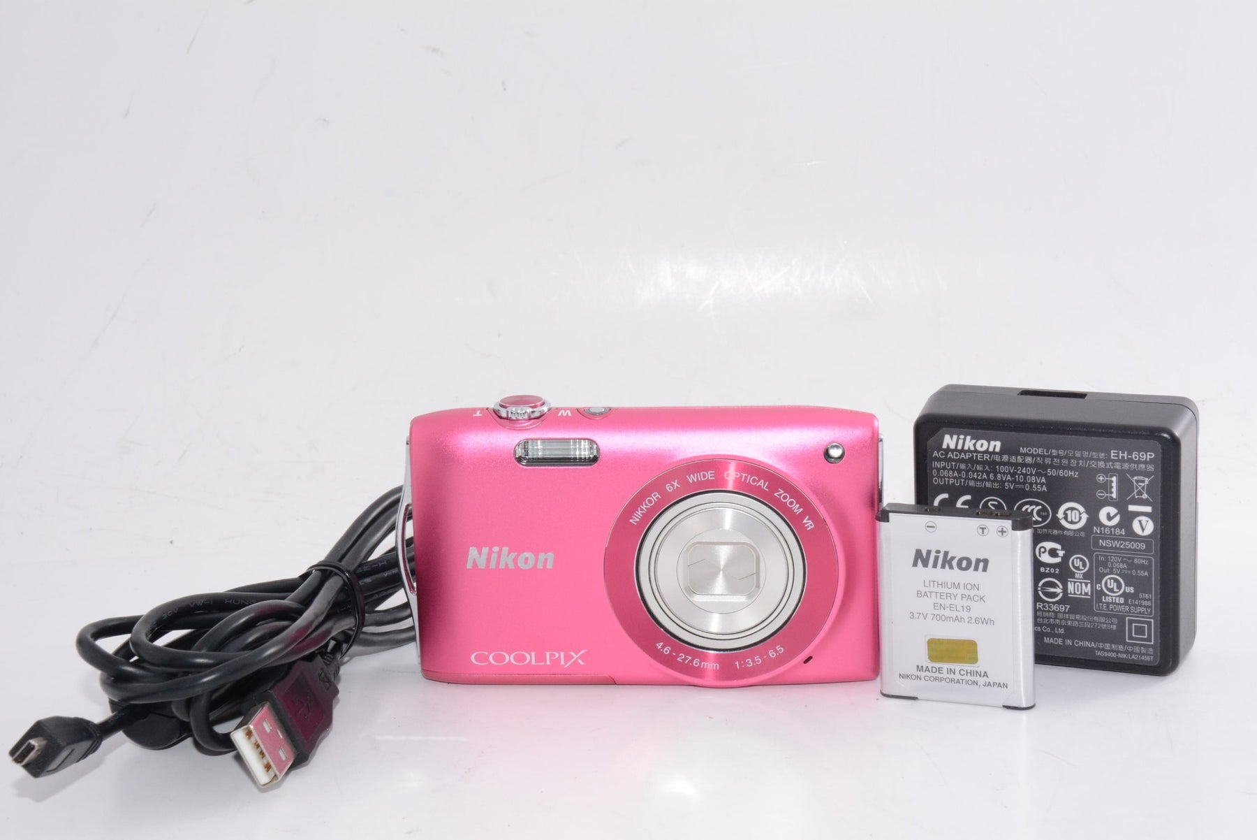 【外観特上級】Nikon デジタルカメラ COOLPIX (クールピクス) S3300 ストロベリーピンク S3300PK
