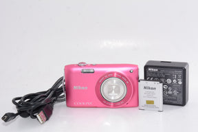 【外観特上級】Nikon デジタルカメラ COOLPIX (クールピクス) S3300 ストロベリーピンク S3300PK