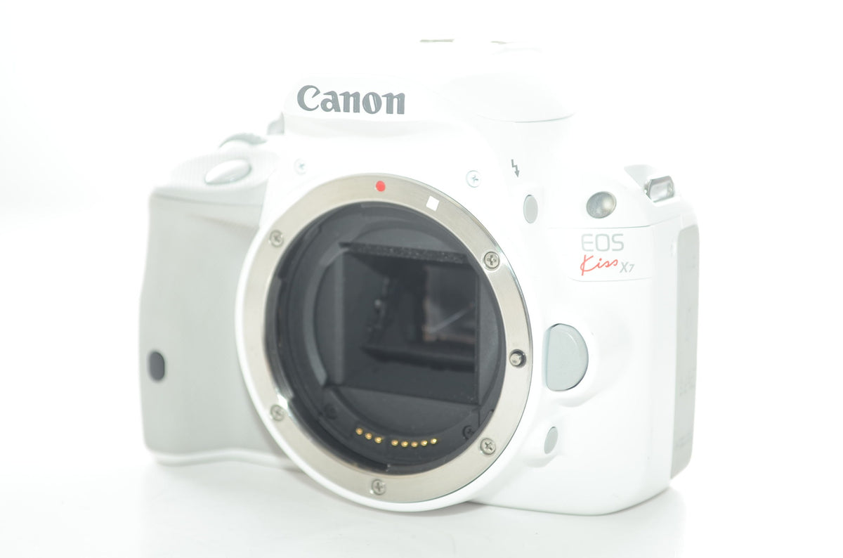 【外観並級】Canon デジタル一眼レフカメラ EOS Kiss X7(ホワイト) ダブルレンズキット2