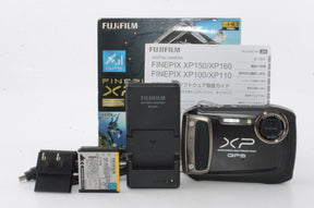 【外観並級】FUJIFILM デジタルカメラ FinePix XP150 防水 ブラック F FX-XP150B
