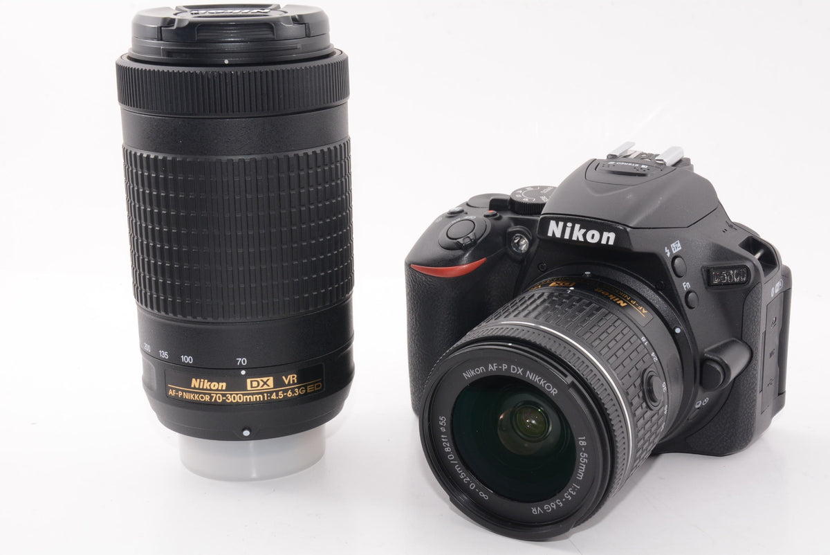 【外観並級】Nikon デジタル一眼レフカメラ D5600 ダブルズームキット ブラック D5600WZBK