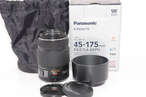 【外観特上級】パナソニック 望遠ズームレンズ マイクロフォーサーズ用 ルミックス G X VARIO PZ 45-175mm/F4.0-5.6 ASPH./POWER O.I.S. ブラック H-PS45175-K