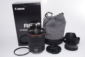 【外観特上級】Canon 中望遠ズームレンズ RF24-105mm F4L IS USM EOSR対応 全長107.3mm ブラック RF24-10540LIS