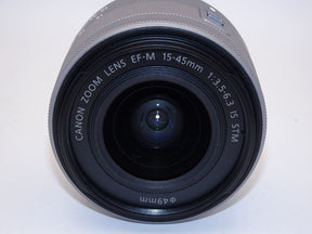 【外観並級】Canon 標準ズームレンズ EF-M15-45mm F3.5-6.3IS STM(シルバー) ミラーレス一眼対応 EF-M15-45ISSTMSL